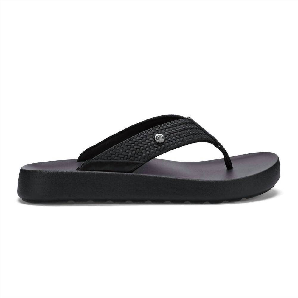 NEW COBIAN women's palmilla braided strap sandals in black